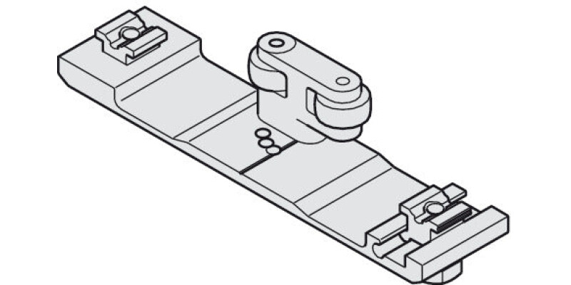 Connecting Bracket, for Wood, for Pivot Sliding Cabinet Doors, Length 26 mm, Haw