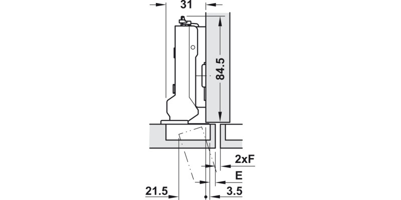 Tiomos 110D Hinge Click SC Hlf Night/Ant