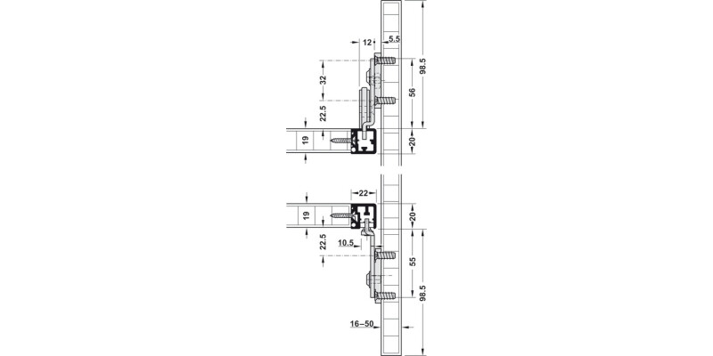 Eku Regal B25H Forslide FitSet 1Dr wo SC