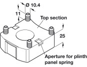 Plinth Foot Top Section Screw Pl Black
