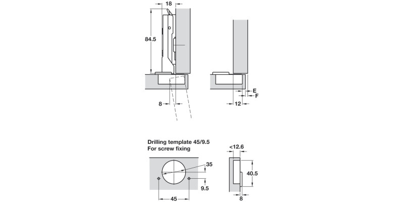 Tiomos 100D Fridge Dr Hinge Click wo SC