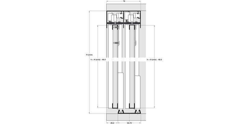 Junior 6 System Fitting Set F 2 Door
