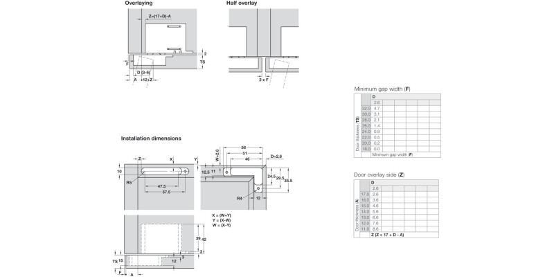 Tiomos H AL Hidden Hinge Set ZA NP