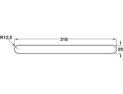 Paper Guide Slot Liner 318x25mm Pl Black