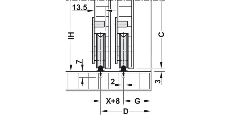Slido Classic 55IF FitSet 2Dr