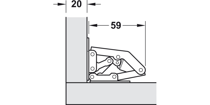90D Easy Mount Conc Hinge Sprung Hospa