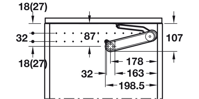 Maxi up 3675 Lid Stay F ZA NP Blu