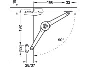 Duo Forte Flap/Lid Stay 37mm Hospa NP