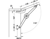 Duo Forte Flap/Lid Stay 37mm Hospa NP