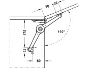 Duo Forte Flap/Lid Stay 37mm SM Screw NP
