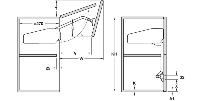 Free Fold Bi-Fold 720mm 8.5-14.4kg Grey