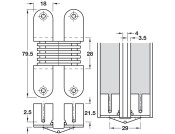 180D Concealed Hinge 24-26mm SF BPS