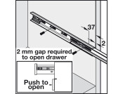 3832TR BB Drawer Runner Full 42kg 300mm Wht