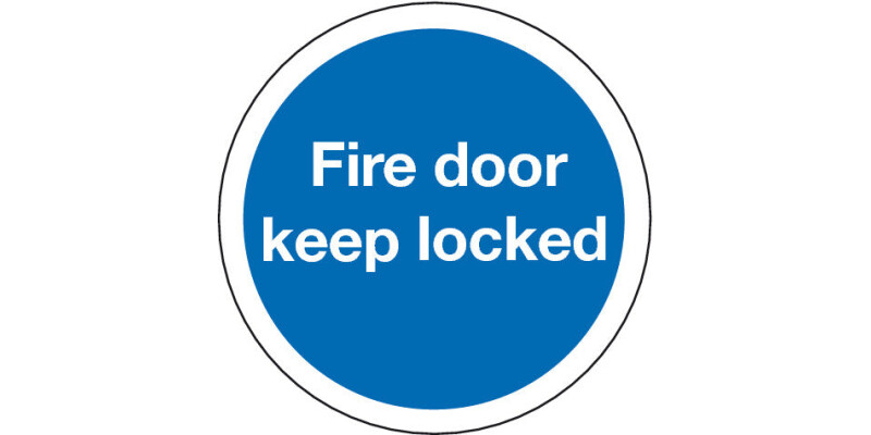 Fire Door Mandatory Sign, 1 mm Thick, Rigid Plastic