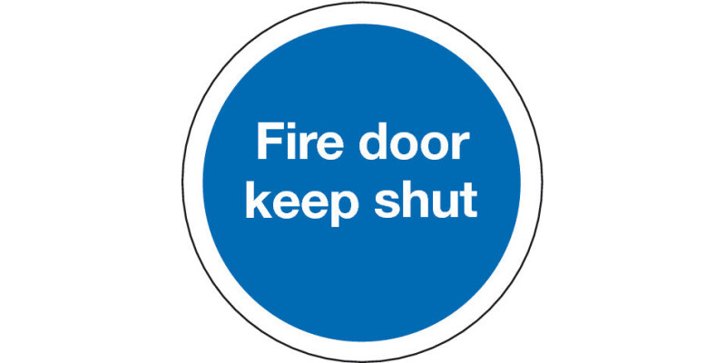 Fire Door Mandatory Sign, 1 mm Thick, Rigid Plastic