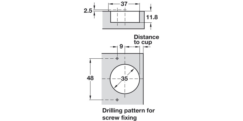 Nexis 95D Std Post Hinge Click Sprung