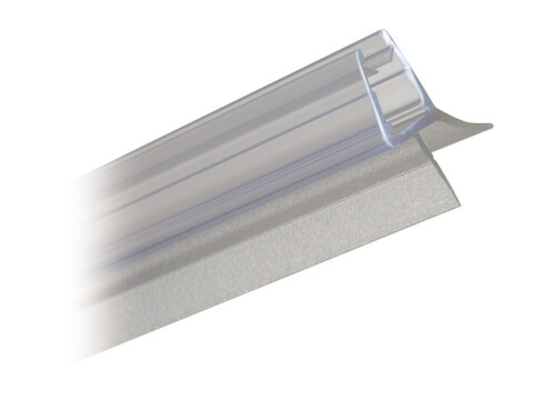 Shower Seal, Bottom H-Profile with Drip Rail Lip 135deg, Length 2010 mm