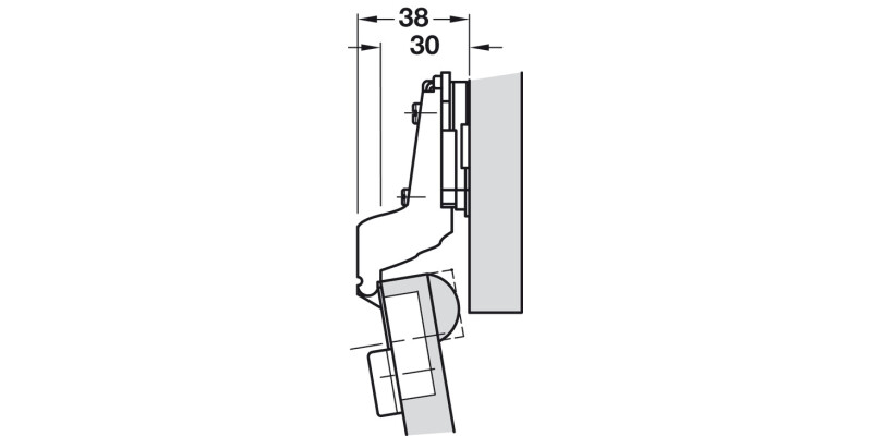 Nexis Tipmatic 100D Hinge Click SF Ins
