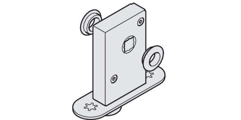 Floor Lock, for Folding Interior Doors, Slido W-Fold32 100T and Slido D-Fold21 5