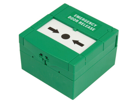 Door Release, Emergency Break Glass Unit, Flush or Surface Mounted, Plastic
