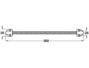 Door Loop 300x35mm Surface Mount SS