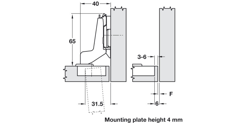 Nexis 95D Hinge Click Sprung Ins Hos
