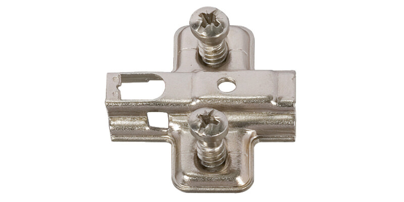 Mounting Plate, Super Compact Flanges, with Pre-Mounted Euro Screws, H&auml;fele Meta