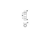 Dust Exc.Socket ts D9-15/D15x19mm Brs NP