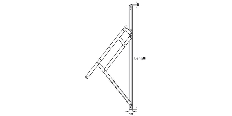 Loadpro HD Friction Hinge 609mm 430 SS