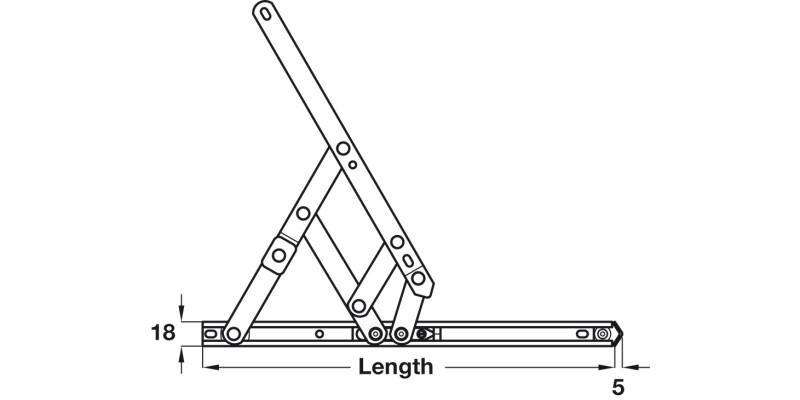 Friction Hinge Std 406mm 430 SS