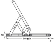 Friction Hinge Std 406mm 430 SS