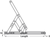 Restrictor Friction Hinge 509mm 24kg 52D
