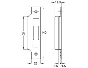 5 Lvr Mort Sashlock Horiz 57/151mm SB
