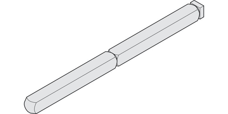 Split Spindle 118x8mm ZP HG Alloy St