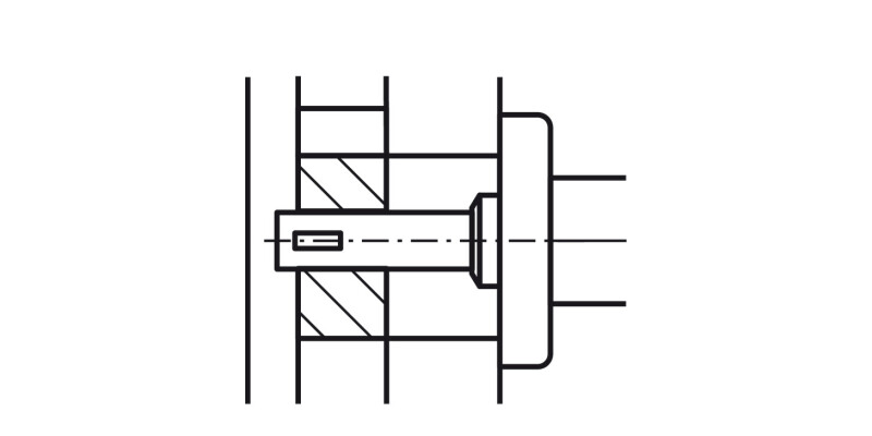 Half Spindle 8mm Sq 60mm ts 40-50mm Drs