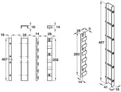 Ropox Wall Cabinet Bracket Alu 487mm