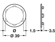 Libra Cover Caps D35mm Pl Brown
