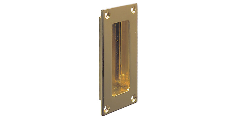 Flush Pull Handle, 102 x 51 mm, Brass