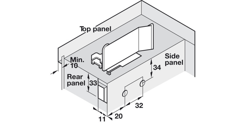 Scarpi-4 Cabinet Hanger RH Screw Fix SZP