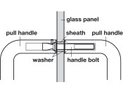Glass Door Fixing Set B2B D16mm M6