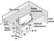 Cabinet Hanger 10mm DF LH 65kg Pl CrWht