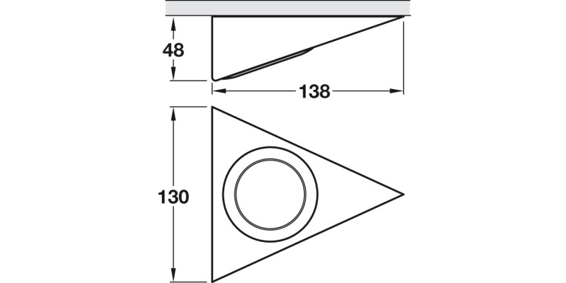 LooxC LED Tri Wedge 12V/2.4W 3000K BN