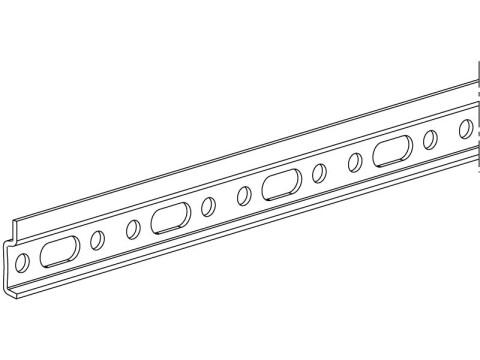 Wall Plate, Double, for Use with Cabinet Hanger, Traser-6 and Traser-8