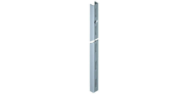 Supp Chnl Dbl Slot 2495mm PC St White