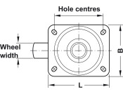 D80mm Castor Swivel wo Brake PL Galv