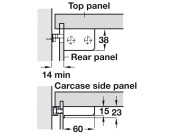Cabinet Hanger SF RH 65kg Pl CrWht