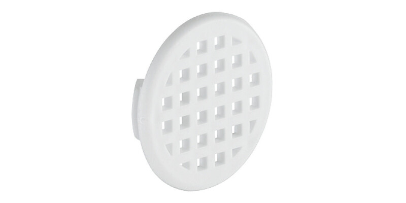 Ventilation Trim, Press Fittings with Three Mounting Lugs, &Oslash; 37 mm, Plastic