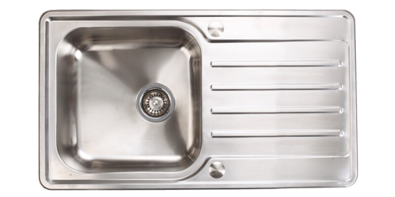 Sink, 1.0 Bowl with Drainer, Stainless Steel, H&auml;fele Abbey