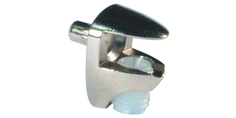 Shelf Support, Plug in, Clamp Design, for 4-10 mm Glass Shelves, Cobra