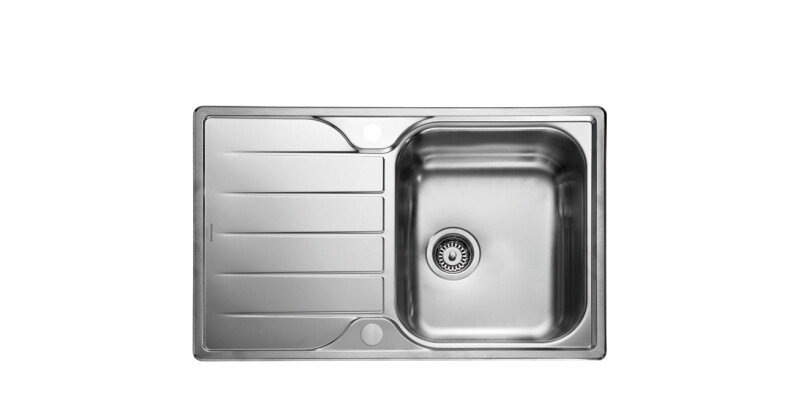 Sink, 1.0 Bowl with Drainer, Stainless Steel, Compact, Rangemaster Michigan
